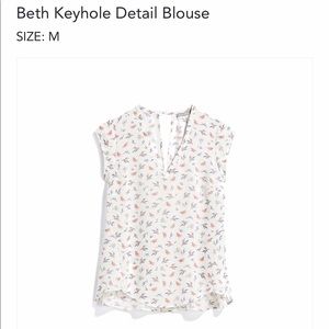 Daniel Rainn Beth Keyhole Detail Blouse Sz M